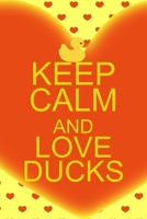 Keep Calm And Love Ducks: All Purpose 6x9 Blank Lined Notebook Journal Way Better Than A Card Trendy Unique Gift Orange Solid Ducks 1712253786 Book Cover