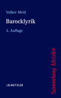 Barocklyrik (Sammlung Metzler) 3476122271 Book Cover