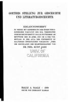 Goethes Stellung zur Geschichte und Literaturgeschichte 1530358817 Book Cover