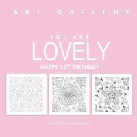 You Are Lovely Happy 14th Birthday: Adult Coloring Books Birthday in All D; 14th Birthday Gifts for Girls in Al; 14th Birthday Party Supplies in Al; 14th Birthday Decorations in Al; 14th Birthday Card 1523710829 Book Cover