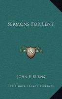 Sermons For Lent 1163168734 Book Cover