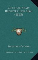 Official Army Register For 1868 1164955551 Book Cover