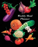Weekly Meal Planner: 52 Week Food Planner Full Week Over Two Pages, Space For Meals, Shopping Lists, & Notes With Glossy Paperback Cover 1087000300 Book Cover