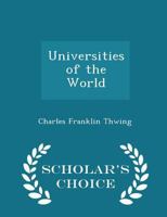 Universities of the world, 1018261338 Book Cover