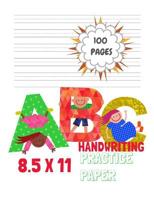 ABC Handwriting Practice Paper: Notebook with Dotted Sheets for K-3 Students 100 Pages 8.5x11 1072531089 Book Cover