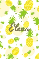 Elena: Personalized Pineapple fruit themed Dotted Grid Notebook Bullet Grid Journal teacher gift teacher Appreciation Day Gift for kids students classmate girls boys 167876552X Book Cover