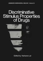 Discriminative Stimulus Properties of Drugs 1468430920 Book Cover