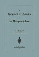Die Haftpflicht Der Genossen Und Das Umlageverfahren 3662323877 Book Cover