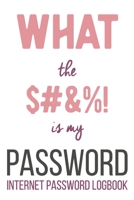 Internet Password Logbook What The ... Is My Password: Alphabetical Password Organizer Log Book 6 x 9 1707877815 Book Cover