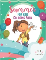 Summer For Kids Coloring Book: Summer Coloring Book, Beach, Vacation Airplane, Coloring Book For Kids 4-8 Years B089CQCJ45 Book Cover