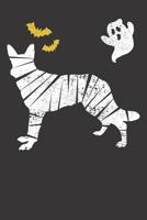 Notebook: German Shepherd Dog Halloween Mumie Bat Ghost Vintage Dot Grid Dotted 6x9 120 Pages 1082402877 Book Cover