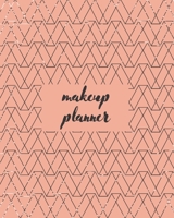 Makeup Planner: Face Chart Workbook for Planning and Practicing Makeup/Personal and Professional Fancy Peach/Nude with Textured Design 1710597542 Book Cover
