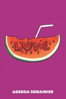 Agenda Semainier: Salutations d'amour estivales A5 manuscrit florale - Carnet hebdomadaire 52 semaines pour les gens à la mode (rose fuchsia) (French Edition) 1687879079 Book Cover