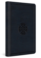 ESV Large Print Value Thinline Bible (Trutone, Navy, Mosaic Cross Design) B0FX39K8YN Book Cover