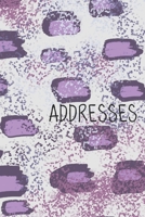 Addresses: Cute Purple Leopard Cheetah Print - Animal Design Address Telephone Book (6 x 9, 157 Pages) Alphabetical Organizer A-Z 1700522663 Book Cover