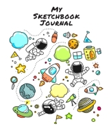 Sketchbook Journal For Boys: Outer Space Themed Drawing and Doodle Book 1701416581 Book Cover