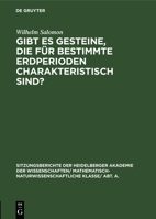 Gibt es Gesteine, die f�r bestimmte Erdperioden charakteristisch sind? 3111046133 Book Cover