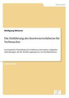 Die Einfuhrung Des Insolvenzverfahrens Fur Verbraucher 3838637747 Book Cover