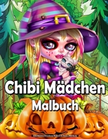 Chibi Mädchen Erwachsene Malbuch für Kinder (MED Buch): Mit entzückenden Kawaii-Charakteren aus der skurrilen Welt des Anime, mit Manga-Szenen, entspannend und stressabbauend B09TGWXYMX Book Cover