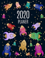 Weltraumrakete Planer 2020: Wochenplaner 2020 mit Raum f�r Notizen - Januar - Dezember 2020 mit Wochenansicht - Einfacher �berblick �ber die Terminpl�ne - Agenda Organizer Terminplaner 1659911052 Book Cover