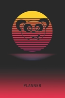 Planner: Frog 2 Year Weekly Planning Organizer 2020 - 2021 Retro Vintage Vaporwave Sunset Cover January 20 - December 21 Writing Notebook Productive Datebook Calendar Schedule Plan Days, Set Goals & G 1702348121 Book Cover