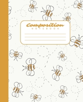 Composition Notebook: Cute Bumblebee Pattern Insect Wide Ruled Notebook Lined Journal 100 Pages 7.5 X 9.25 Children Kids Girls Teens Women School Subject Unique Christmas Gift 1698941919 Book Cover