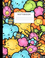 Notebook: Cute Lined Journal Ruled Composition Note Book to Draw and Write In - School Supplies for Elementary, Highschool and College (8.5 x 11 Size 100 Writing Pages) Cover Design 253 1080879439 Book Cover