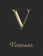 Vanessa: 1 Year Daily Planner (12 Months) Yellow Gold Effect Letter V Initial First Name 2020 - 2021 365 Pages for Planning January 20 - December 20 Appointment Calendar Schedule Plan Each Day, Set Go 1698895186 Book Cover