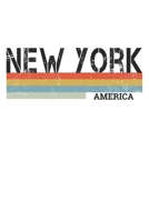 New York: Cool Vintage Retro Stripes New York Notebook Composition Makes For A Nice Gift And Souvenir For Friends, Family And Visitors To The State Of New York Writing Journal Or Diary Lined Journal B 1712620371 Book Cover