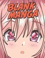 Blank Manga Comic Notebook [8.5x11][150pages]: Create Your Own Anime Manga Comics with many templates, pink hair girl 1674616341 Book Cover