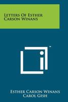 Letters of Esther Carson Winans 1258138026 Book Cover