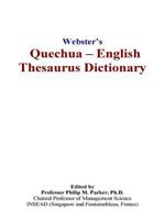 Websters Quechua - English Thesaurus Dictionary 0497836750 Book Cover