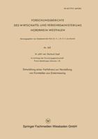 Entwicklung Eines Verfahrens Zur Herstellung Von Formteilen Aus Sintermessing 3663036146 Book Cover