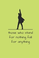 Those Who Stand For Nothing Fall For Anything: Alexander Hamilton Revolution 6x9 120 Pages Journal 1655151355 Book Cover