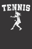 Notebook: Tennis Game Court Playing Woman Gift Dot Grid Dotted 6x9 120 Pages 1083015435 Book Cover