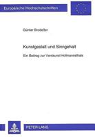 Kunstgestalt Und Sinngehalt: Ein Beitrag Zur Verskunst Hofmannsthals 3631477260 Book Cover