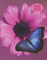 2020-2029 10 Ten Year Planner Monthly Calendar Butterflies Goals Agenda Schedule Organizer: 120 Months Calendar; Appointment Diary Journal With Address Book, Password Log, Notes, Julian Dates & Inspir 1692803042 Book Cover
