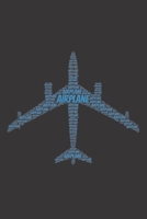 Airplane: Notebook, Journal Dot grid, Dotted, Dot 120 Pages DIN A5 (6x9 inches) Notes, Drawings, Planer, Diary, Organization Word Cloud Present 1702348415 Book Cover