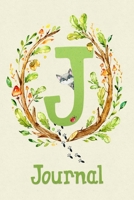 Cute Woodland Critter Journal with Initial: Cute Woodland Raccoon Journal with Green Initial 'J' 169571024X Book Cover