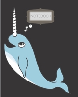 Notebook: Wide Ruled Line Notebook, School Notebook, Homes School Notebook, Gift for Kids, Students, Teens, 7.5 x 9.25 inches, Narwhal Notebook 170819343X Book Cover