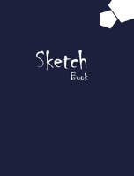 Sketchbook Large 8 x 10 Premium, Uncoated (75 gsm) Paper, Navy Cover 0464457408 Book Cover