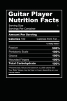 Guitar Player Nutrition Facts: Grab this product for a guitar player who wants to share his nutrition facts with everyone. This is the diet of a musician. 6 x 9 inches - 100 pages 1676944931 Book Cover