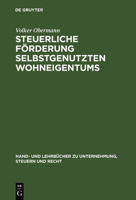 Steuerliche F�rderung Selbstgenutzten Wohneigentums 3486246569 Book Cover