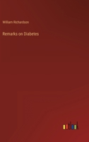 Remarks on Diabetes 3382102366 Book Cover