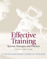 Effective Training: Systems, Strategies, and Practices 0135105927 Book Cover
