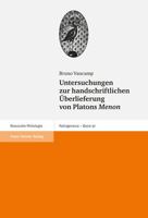 Untersuchungen Zur Handschriftlichen Uberlieferung Von Platons 'Menon' 3515098119 Book Cover