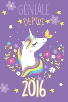 g�niale depuis 1988 avec une belle licorne: Carnet de notes lign� ou un Journal pour les filles, remplir de 110 pages (15 x 23 cm), (couverture souple finition matte, bullet journal, planner, planning 1661485405 Book Cover