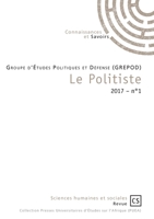 Le Politiste / 2017 - n 1 (French Edition) 2753904731 Book Cover
