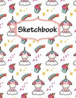 Sketchbook: Sketchbook for Girls ,Cute Unicorn Background, Large Blank Sketchbook For Girls, For Drawing, Sketching & Crayon Coloring (Kids Drawing Books) Volume 11 1797477250 Book Cover