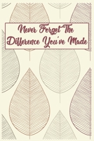 Never Forget The Difference You've Made: For That Special Positive Person B084DG7R3X Book Cover